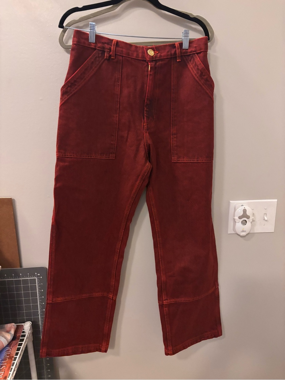 Big Bud Press Red Denim Carpenter Jeans